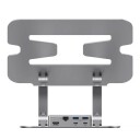 Rapoo UCS 5001 stativ for bærbar PC med 5 i 1 USB C hub datamaskinstativ 100W PD pass through