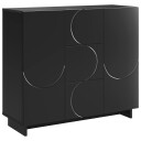 vidaXL Serviesskap Svart 85,5 x 31 x 75 cm Konstruert tre