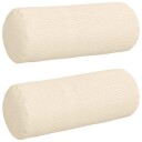  Bolster puter 2 pcs Krem Ø 15 x 40 cm Corduroy stoff