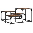  Salongbord røkt eik 68x68x40 cm konstruert tre 8721012195318