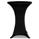  Stående bordduk Ø80 cm svart strekk 4 stk 8719883808994