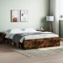 vidaXL Sengeramme røkt eik 140x190 cm 8721012158610