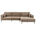 Hjørnesofa Flam   Brun Svart/Polyester