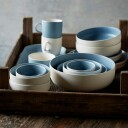 Studio Round North Salatbolle 25 cm Matte white/Matte river