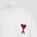 Ami Paris Herre Strikkevarer Hvit XL