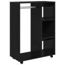 vidaXL Garderobe svart 80x40x110 cm sponplate