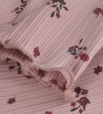 Minymo Leggings - Rib - AOP - Fawn - Minymo - 1½ år (86) - Leggings Bordeaux Grønn Rosa