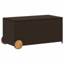  Putekasse med hjul brun 190L cm polyrotting 365325