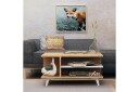 Mod Design Sofabord 80 cm med Oppbevaringshyller - Tre/Hvit