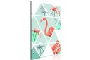 Tavle Geometric Flamingos 1 Part Vertical 60X90 Artgeist sp. z o. o.