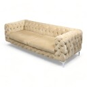 A-Møbler Nyrenset Gyllen velur Chester design 2-seter sofa