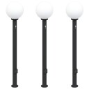 vidaXL Pullertlamper med sensor og stikkontakt 3 stk 120 cm svart IP44