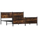  Sengeramme i metall uten madrass røkt eik 180x200 cm 3301355