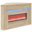 vidaXL Peis med LED stripe Sonoma 95 x 42,5 x 60 cm Konstruert tre