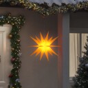 vidaXL Herrnhuter stjernelys med LED 3 stk sammenleggbar gul 57 cm