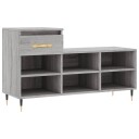  Skoskap grå sonoma 102x36x60 cm konstruert tre 8721012114012