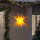vidaXL Herrnhuter stjernelys med LED 3 stk sammenleggbar gul 100 cm