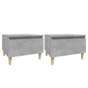  Sidebord 2 stk betonggrå 50x46x35 cm konstruert tre 8720845668549