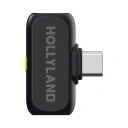 Hollyland LARK A1 Mini Duo Mikrofonsett med USB-C Mottaker 200m Rekkevidde Grå