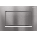 Geberit Sigma 10 Square Betjeningsplate, Børstet Krom/krom