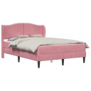  Sengestamme med hodegjerde Rosa 160 x 200 cm Fløyel