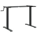  Stående ramme for skrivebord svart  94-135 x60x 70-114  cm stål