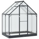vidaXL Hage Drivhus 183,5 x 123 x 207 cm Aluminium og galvanisert stål