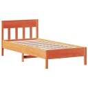  Sengeramme med hodegavl voksbrun 75x190 cm heltre furu 8721012428508