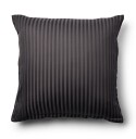 Borg Living Putetrekk - 100% Bomullssateng - Stripet antrasittgrå - 60x63cm