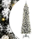  Kunstig juletre Grønn og hvit 240 cm PVC og Metall og Plast