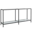 vidaXL Konsollbord hvit 160x35x75,5 cm herdet glass