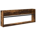 vidaXL Magasinreol med hylle Røkt eik 80 x 12 x 30 cm Konstruert tre