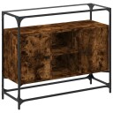  Skjenk med glasstopp røkt eik 98x35x81 cm konstruert tre 8721102638367