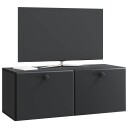  Vegghengt TV skap 78,5 x 31 x 30 cm Svart Konstruert tre