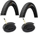 2 dekk + 2 slanger Continental Cross King II 29"x 2,20"Sammenleggbare dekk med Presta Ventil