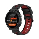 Silikonarmbånd for Garmin Forerunner 220 / 735XT / 235 - Svart/Rød
