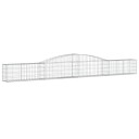 vidaXL Gabionkurver buede 5 stk 400x30x40/60 cm galvanisert jern