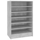vidaXL Skoskap betonggr? 60x35x92 cm sponplate