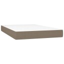 vidaXL Pocket Fjærmadrass Medium Taupe 120x200x20 cm Stoff