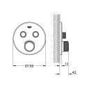 GROHE GROHTHERM SMARTCONTROL DUSJBATTERI M/2 VENTILER WARM SUNSET
