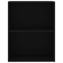 Bokhylle svart 60x30x76,5 cm konstruert tre