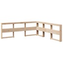  Bokhylle sengegavl L-formet 180 cm heltre furu 8721158637307