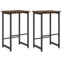 vidaXL Barstol 2 stk. Røkt Eik 40 x 32 x 64 cm Konstruert tre