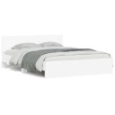 vidaXL Sengeramme med sengegavl hvit 150x200 cm 8721012246935