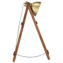 vidaXL Gulvlampe messing E27 heltre mango