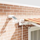  Automatisk uttrekkbar markise med LED i gul og oransje 300 x 250 cm
