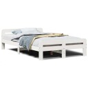  Sengeramme uten madrass hvit 135x190 cm heltre furu 8721158371157