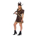 Vikingkjole med Hjelm Kostyme - 46
