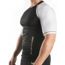 Nordic Fighter Rashguard Medium Sleeve Løpetrøyer Black/White M
