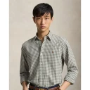 Polo Ralph Lauren Custom Fit Gingham Oxford Shirt   Green   S